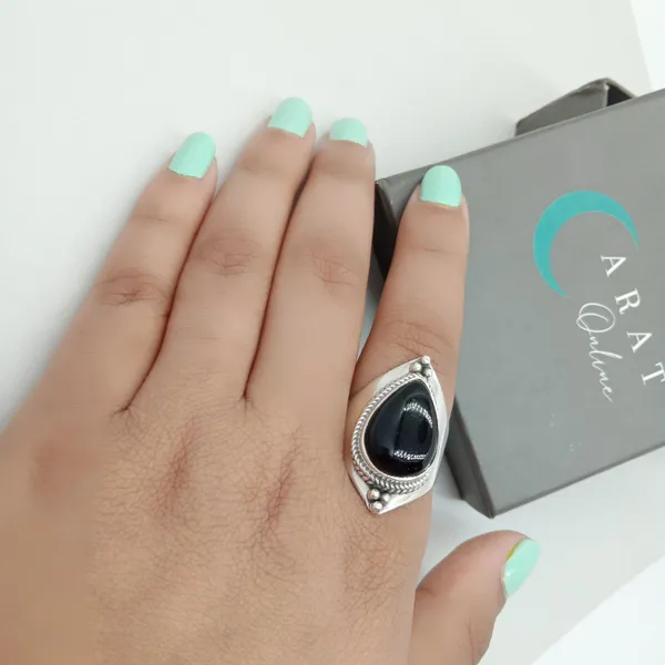 Silver_&_Black_Sterling_Silver_925_Premium_&_Elegant_Boho_Ring_For_Girls_&_Women