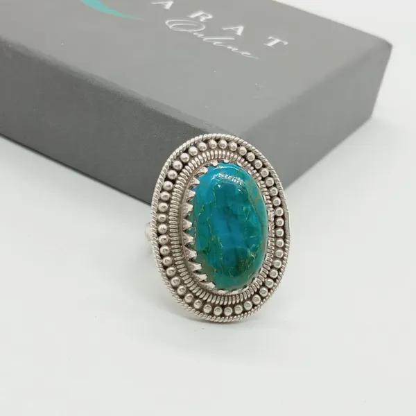 Silver_&_Green_Sterling_Silver_925_Premium_&_Elegant_Boho_Ring_For_Girls_&_Women