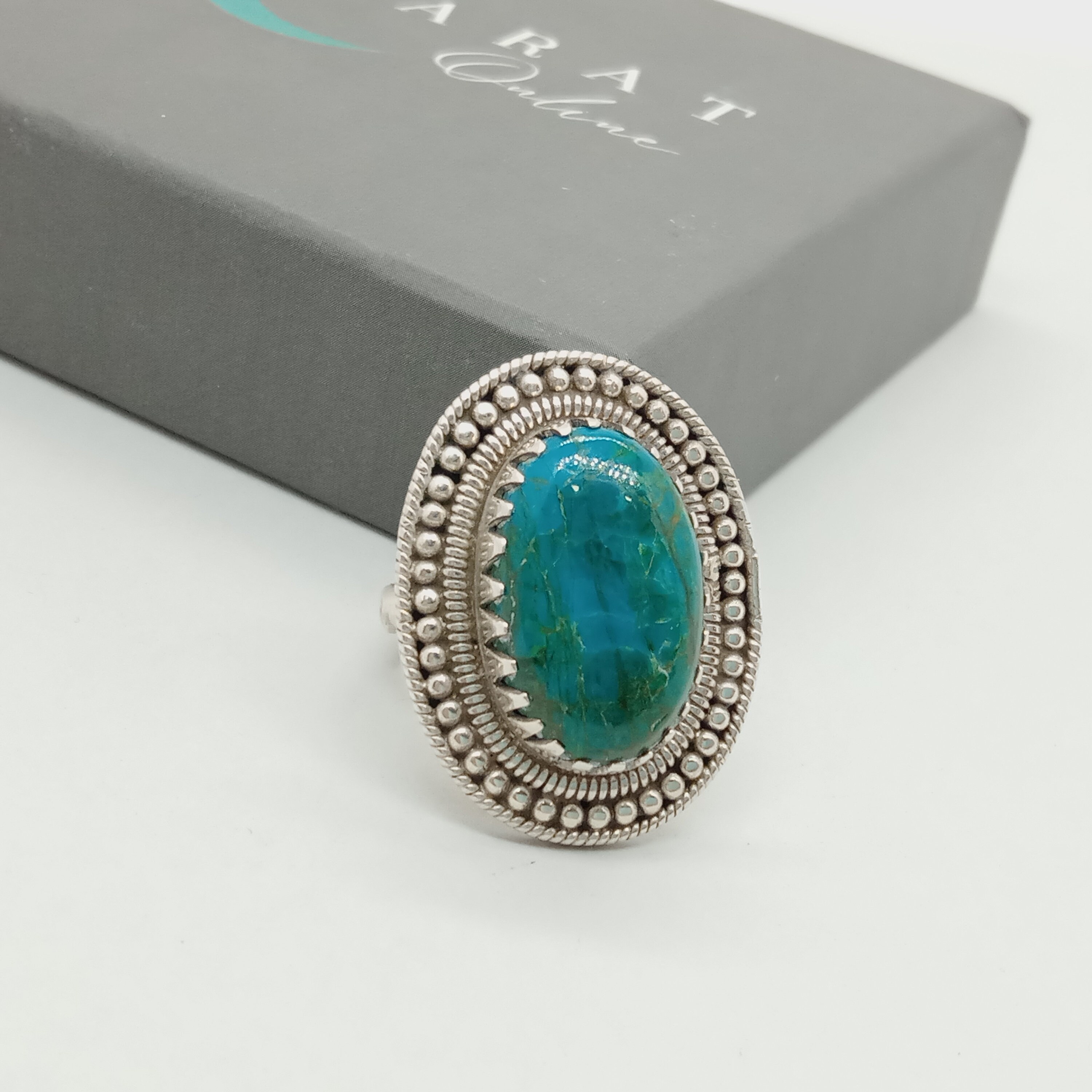 Silver_&_Green_Sterling_Silver_925_Premium_&_Elegant_Boho_Ring_For_Girls_&_Women