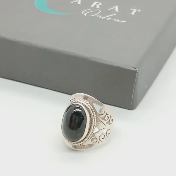 Silver_&_Black_Sterling_Silver_925_Premium_&_Elegant_Boho_Ring_For_Girls_&_Women