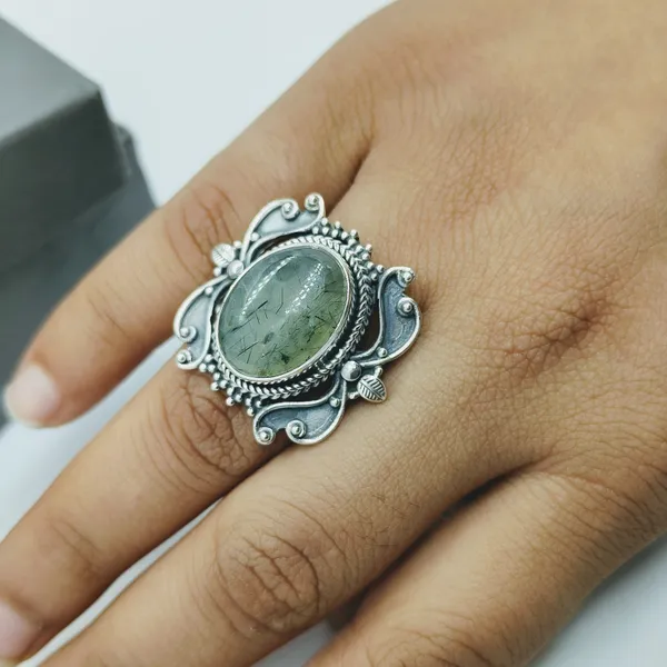 Silver_&_Little_Green_Sterling_Silver_925_Premium_&_Elegant_Handmade_Ring_For_Girls_&_Women