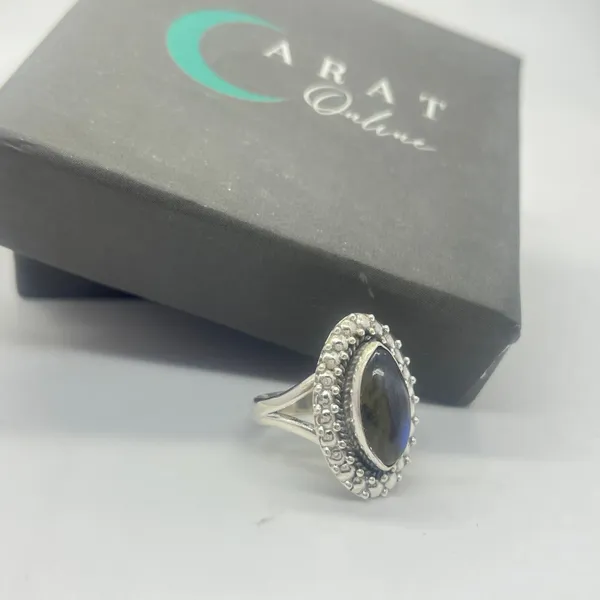 Silver_&_Blue_Sterling_Silver_925_Premium_&_Elegant_Boho_Ring_For_Girls_&_Women