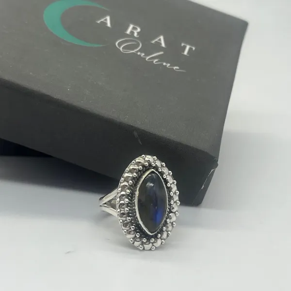 Silver_&_Blue_Sterling_Silver_925_Premium_&_Elegant_Boho_Ring_For_Girls_&_Women