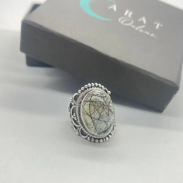 Silver_&_Black_Sterling_Silver_925_Premium_&_Elegant_Boho_Ring_For_Girls_&_Women