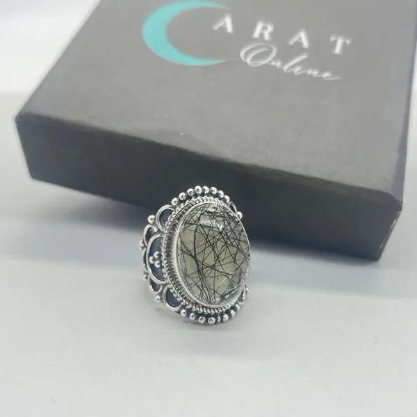 Silver_&_Black_Sterling_Silver_925_Premium_&_Elegant_Boho_Ring_For_Girls_&_Women