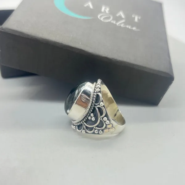 Silver_&_Black_Sterling_Silver_925_Premium_&_Elegant_Boho_Ring_For_Girls_&_Women