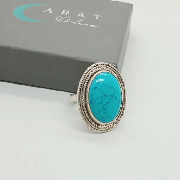 Silver_&_Green_Sterling_Silver_925_Premium_&_Elegant_Boho_Ring_For_Girls_&_Women