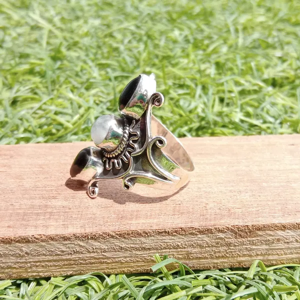Silver_&_Multicolor_&_Black_Sterling_Silver_925_Premium_&_Elegant_Handmade_Ring_For_Girls_&_Women