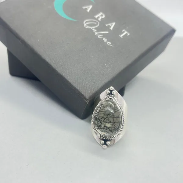 Silver_&_Black_Sterling_Silver_925_Premium_&_Elegant_Boho_Ring_For_Girls_&_Women