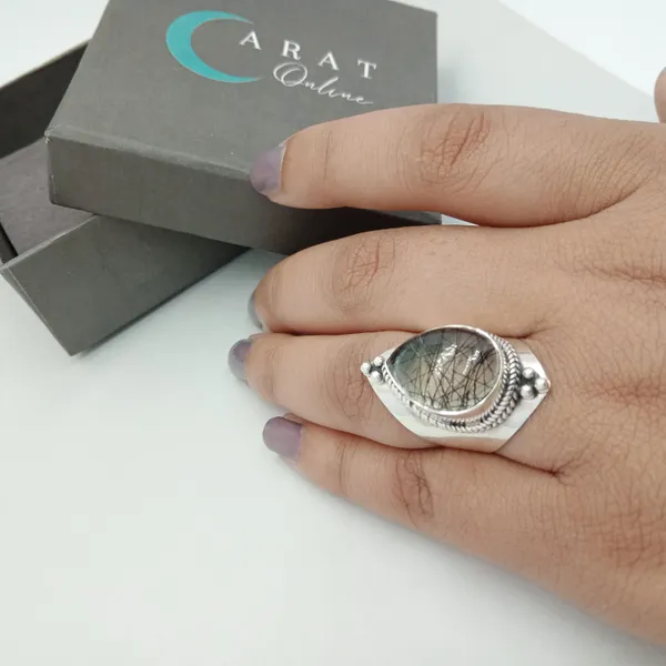 Silver_&_Black_Sterling_Silver_925_Premium_&_Elegant_Boho_Ring_For_Girls_&_Women