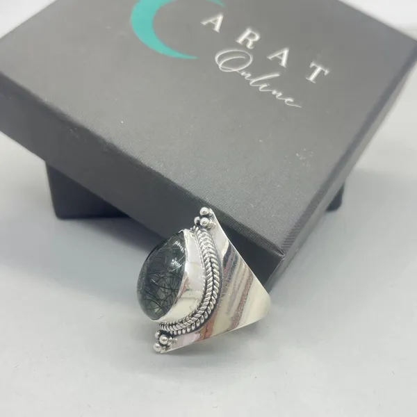 Silver_&_Black_Sterling_Silver_925_Premium_&_Elegant_Boho_Ring_For_Girls_&_Women