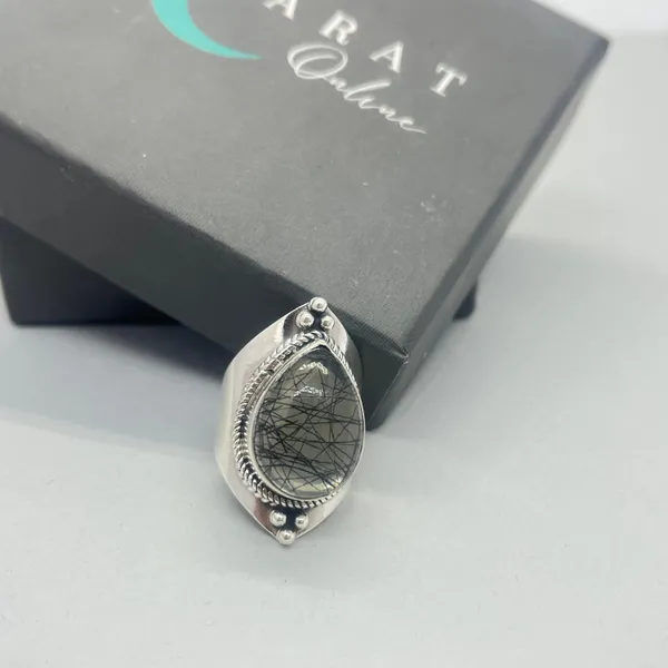 Silver_&_Black_Sterling_Silver_925_Premium_&_Elegant_Boho_Ring_For_Girls_&_Women