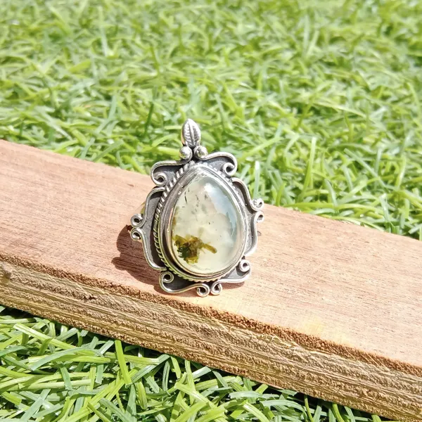 Silver_&_Green_Sterling_Silver_925_Premium_&_Elegant_Statement_Ring_For_Girls_&_Women