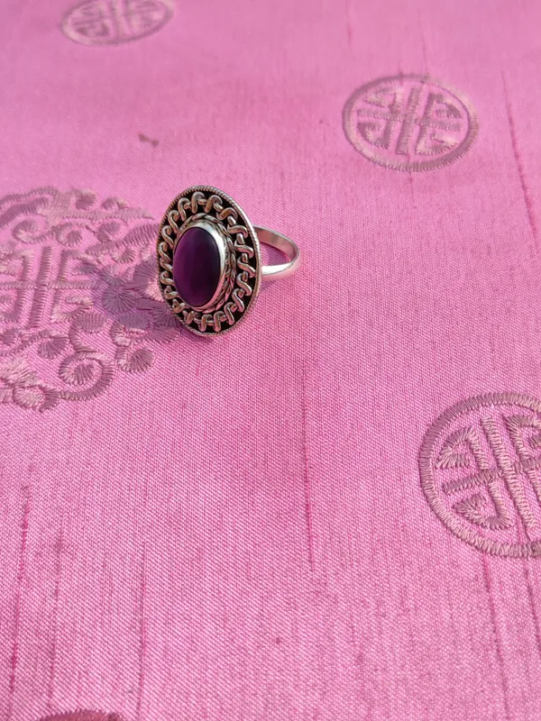 Silver_&_Purple_Sterling_Silver_925_Premium_&_Elegant_Boho_Ring_For_Girls_&_Women