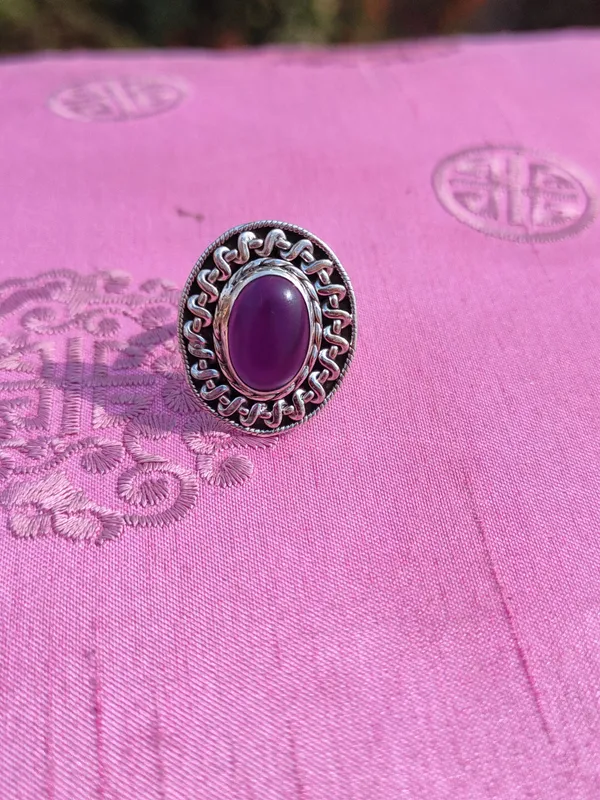 Silver_&_Purple_Sterling_Silver_925_Premium_&_Elegant_Boho_Ring_For_Girls_&_Women