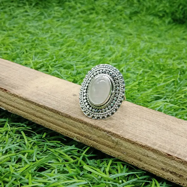 Silver_&_Pink_Sterling_Silver_925_Premium_&_Elegant_Boho_Ring_For_Girls_&_Women