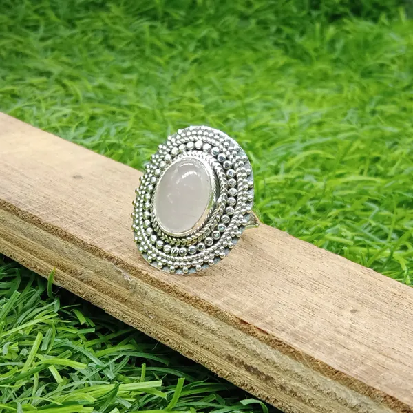 Silver_&_Pink_Sterling_Silver_925_Premium_&_Elegant_Boho_Ring_For_Girls_&_Women