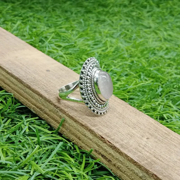 Silver_&_Pink_Sterling_Silver_925_Premium_&_Elegant_Boho_Ring_For_Girls_&_Women