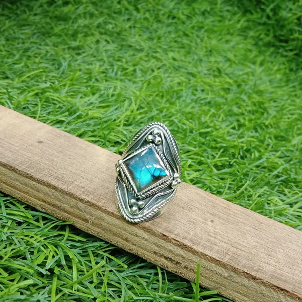 Silver_&_Blue_Sterling_Silver_925_Premium_&_Elegant_Designer_Ring_For_Girls_&_Women