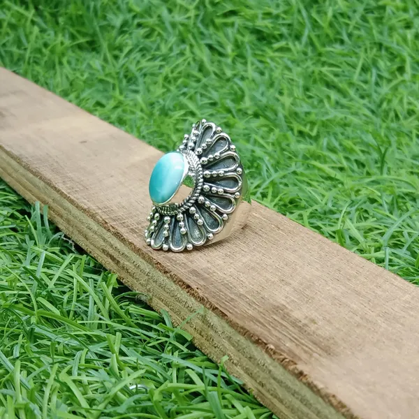 Silver_&_Blue_Sterling_Silver_925_Premium_&_Elegant_Boho_Ring_For_Girls_&_Women
