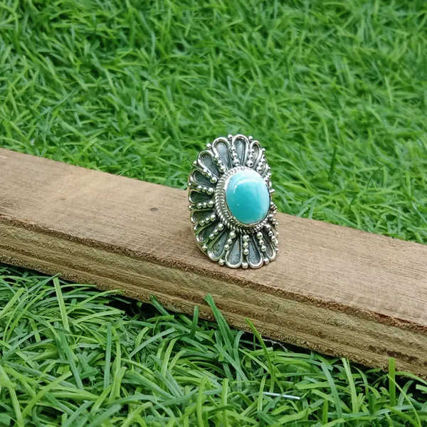 Silver_&_Blue_Sterling_Silver_925_Premium_&_Elegant_Boho_Ring_For_Girls_&_Women