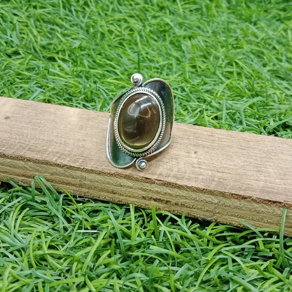 Silver_&_Brown_Sterling_Silver_925_Premium_&_Elegant_Boho_Ring_For_Girls_&_Women