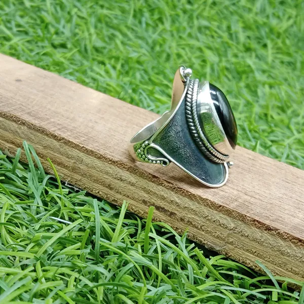 Silver_&_Brown_Sterling_Silver_925_Premium_&_Elegant_Boho_Ring_For_Girls_&_Women