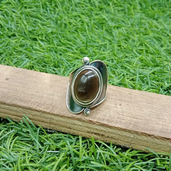 Silver_&_Brown_Sterling_Silver_925_Premium_&_Elegant_Boho_Ring_For_Girls_&_Women