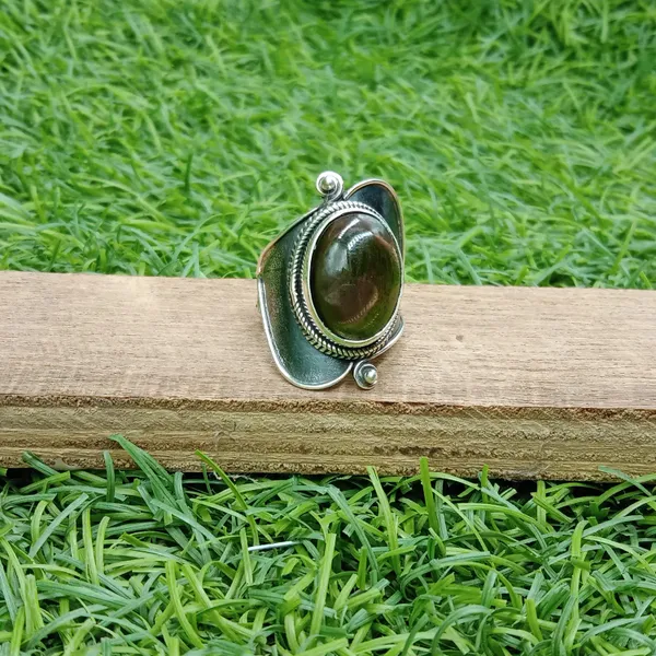 Silver_&_Brown_Sterling_Silver_925_Premium_&_Elegant_Boho_Ring_For_Girls_&_Women