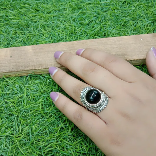 Silver_&_Black_Sterling_Silver_925_Premium_&_Elegant_Boho_Ring_For_Girls_&_Women