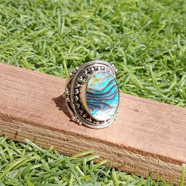 Silver_&_Multicolor_Sterling_Silver_925_Premium_&_Elegant_Boho_Ring_For_Girls_&_Women