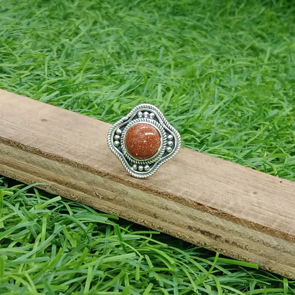 Silver_&_Orange_Sterling_Silver_925_Premium_&_Elegant_Boho_Ring_For_Girls_&_Women