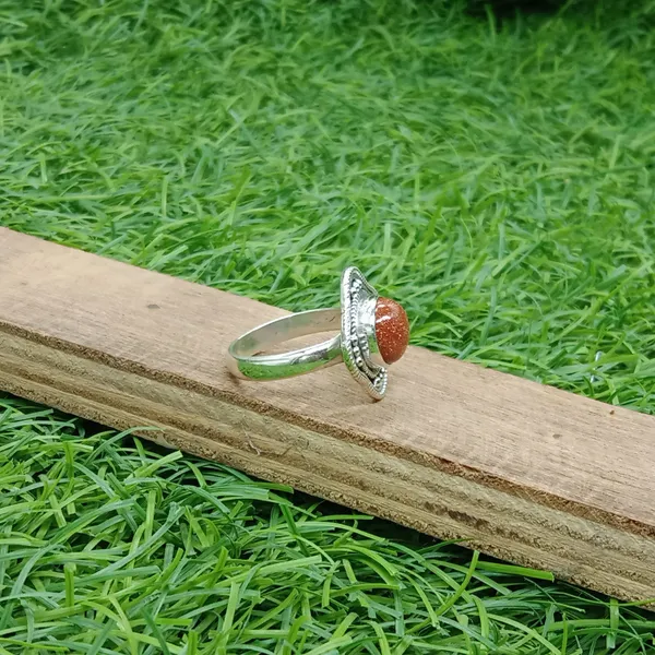 Silver_&_Orange_Sterling_Silver_925_Premium_&_Elegant_Boho_Ring_For_Girls_&_Women
