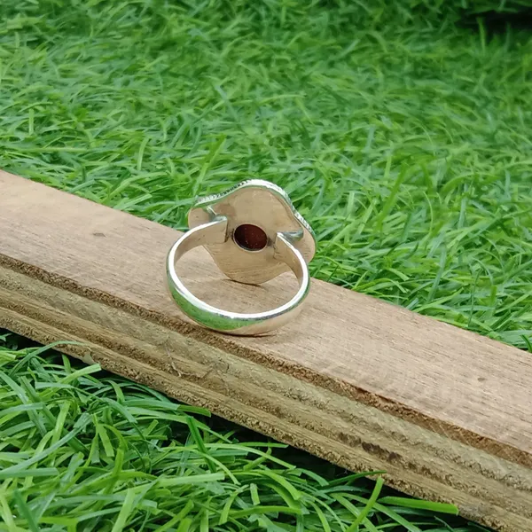 Silver_&_Orange_Sterling_Silver_925_Premium_&_Elegant_Boho_Ring_For_Girls_&_Women