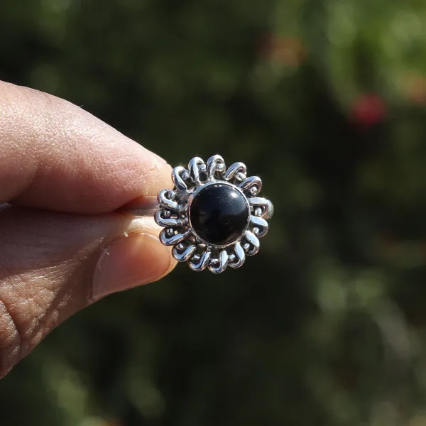 Silver_&_Black_Sterling_Silver_925_Premium_&_Elegant_Boho_Ring_For_Girls_&_Women