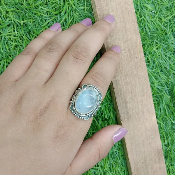 Silver_&_White_With_Blue_Sterling_Silver_925_Premium_&_Elegant_Designer_Ring_For_Girls_&_Women