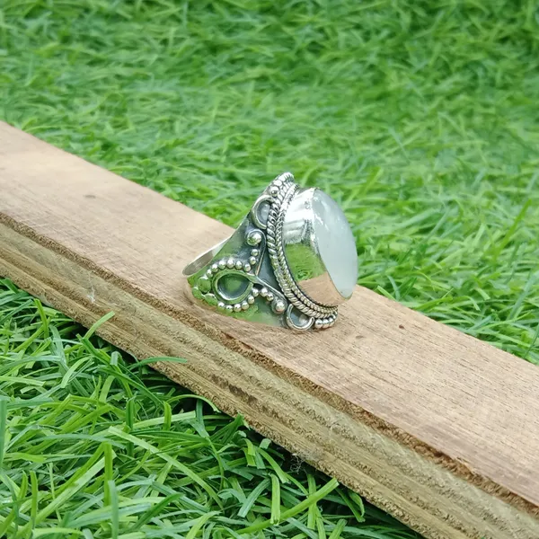 Silver_&_White_With_Blue_Sterling_Silver_925_Premium_&_Elegant_Designer_Ring_For_Girls_&_Women