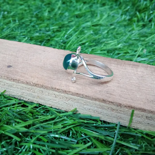 Silver_&_Green_Sterling_Silver_925_Premium_&_Elegant_Minimal_Ring_For_Girls_&_Women