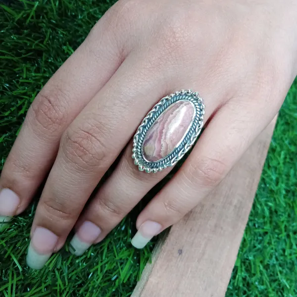Silver_&_Pink_Sterling_Silver_925_Premium_&_Elegant_Boho_Ring_For_Girls_&_Women