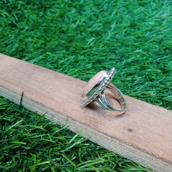 Silver_&_Pink_Sterling_Silver_925_Premium_&_Elegant_Boho_Ring_For_Girls_&_Women