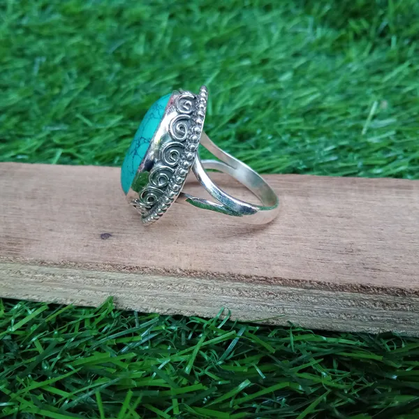 Silver_&_Green_Sterling_Silver_925_Premium_&_Elegant_Boho_Ring_For_Girls_&_Women