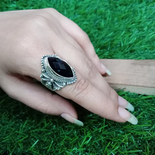 Silver_&_Black_Sterling_Silver_925_Premium_&_Elegant_Boho_Ring_For_Girls_&_Women