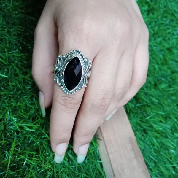 Silver_&_Black_Sterling_Silver_925_Premium_&_Elegant_Boho_Ring_For_Girls_&_Women