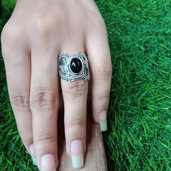 Silver_&_Black_Sterling_Silver_925_Premium_&_Elegant_Boho_Ring_For_Girls_&_Women
