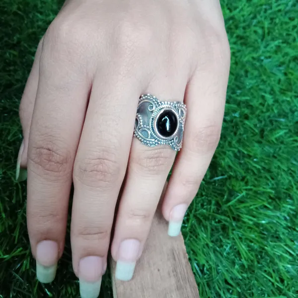 Silver_&_Black_Sterling_Silver_925_Premium_&_Elegant_Boho_Ring_For_Girls_&_Women