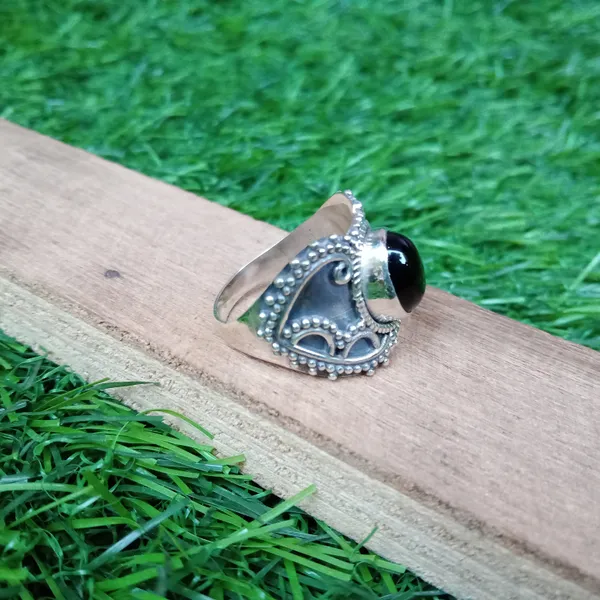 Silver_&_Black_Sterling_Silver_925_Premium_&_Elegant_Boho_Ring_For_Girls_&_Women