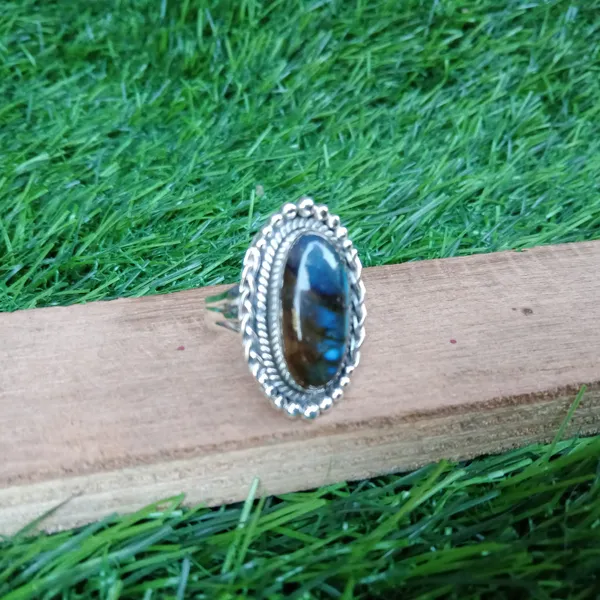 Silver_&_Blue_Sterling_Silver_925_Premium_&_Elegant_Boho_Ring_For_Girls_&_Women