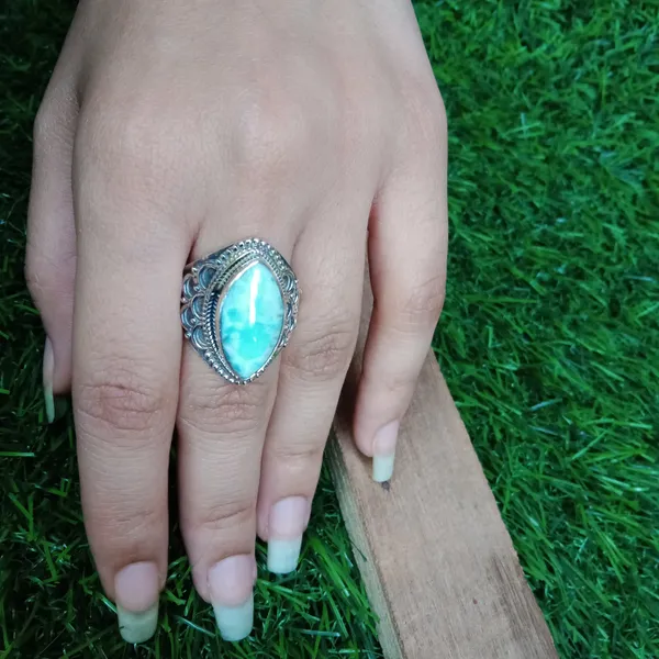 Silver_&_Sky_Blue_Sterling_Silver_925_Premium_&_Elegant_Boho_Ring_For_Girls_&_Women