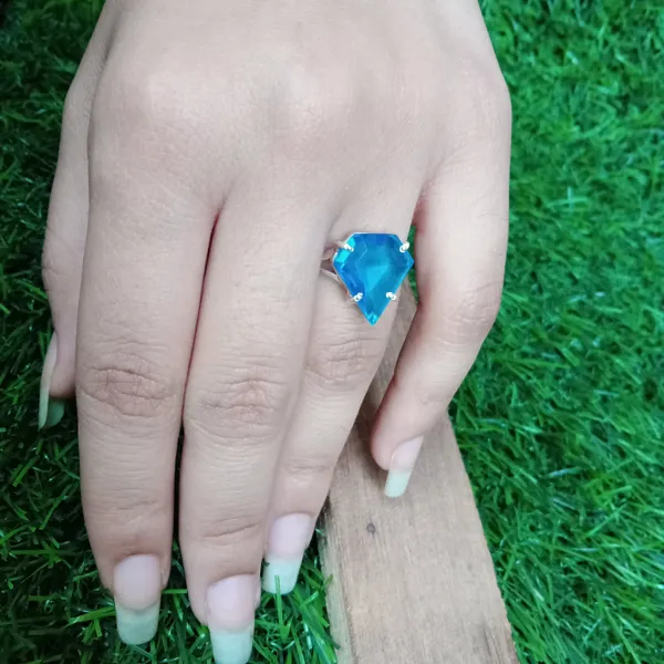 Silver_&_Blue_Sterling_Silver_925_Premium_&_Elegant_Designer_Ring_For_Girls_&_Women
