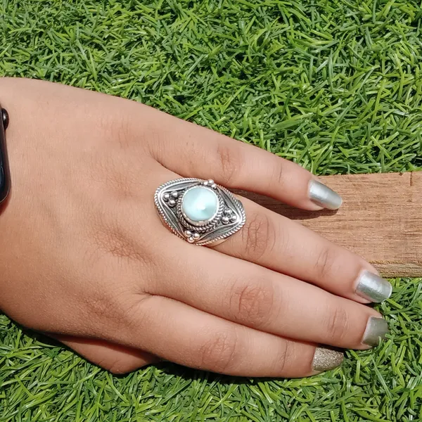 Silver_&_Blue_Sterling_Silver_925_Premium_&_Elegant_Designer_Ring_For_Girls_&_Women